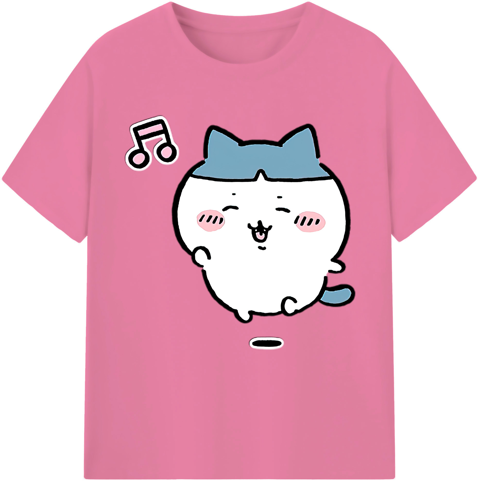 （画像用） ちいかわ ハチワレ Chii-kawa hachiware 綿100％半袖Tシャツ（フロントプリント）